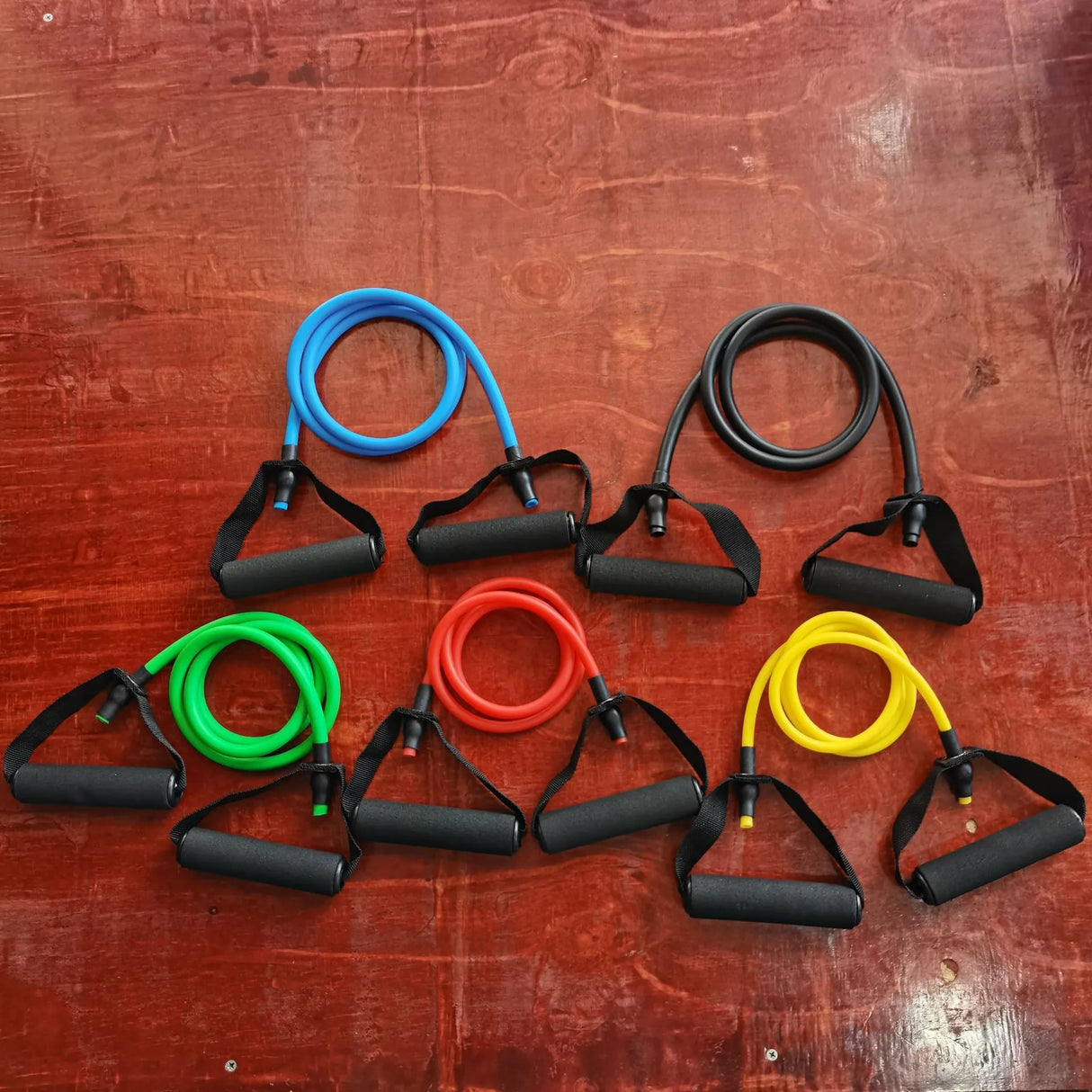 5 Levels Tube & Pull Rope Resistance Bands With Handles Exercise Workout