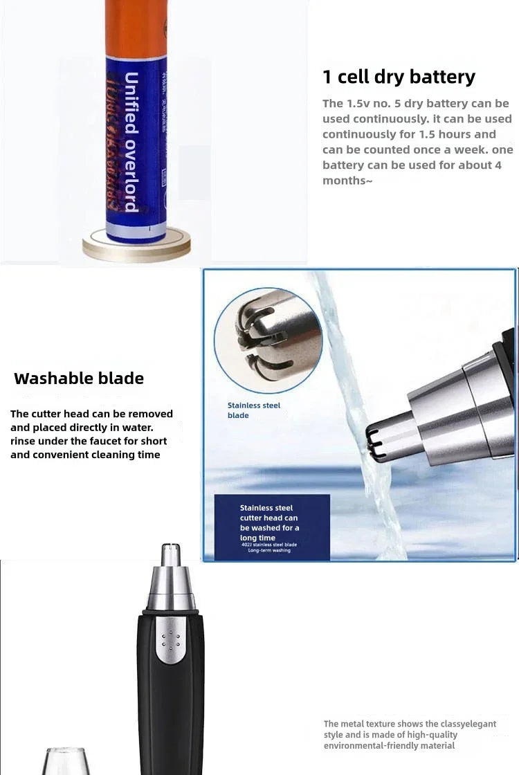 Electric Nose Hair Trimmer For Men with Battery Model