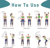 5 Levels Tube & Pull Rope Resistance Bands With Handles Exercise Workout