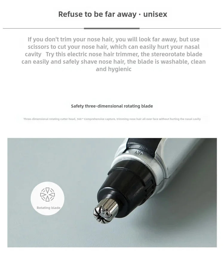 Electric Nose Hair Trimmer For Men with Battery Model