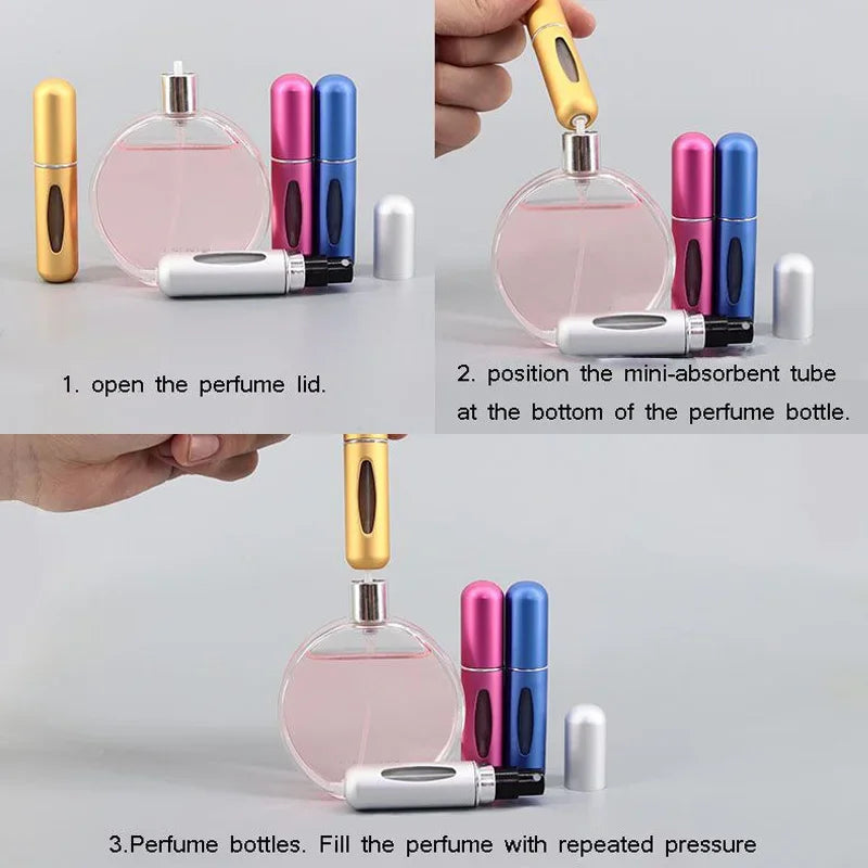 5/8ml Perfume Refillable Bottle & Spray Bottling Dispenser