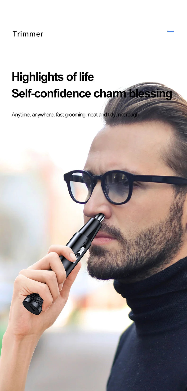 Rechargeable Nose Hair Trimmer for Men Shaving Hair Removal