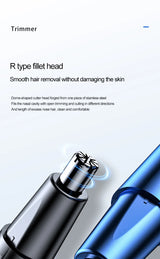 Rechargeable Nose Hair Trimmer for Men Shaving Hair Removal