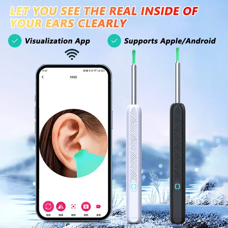 Earwax Removal Endoscope with 5M Camera Luminous Otoscope