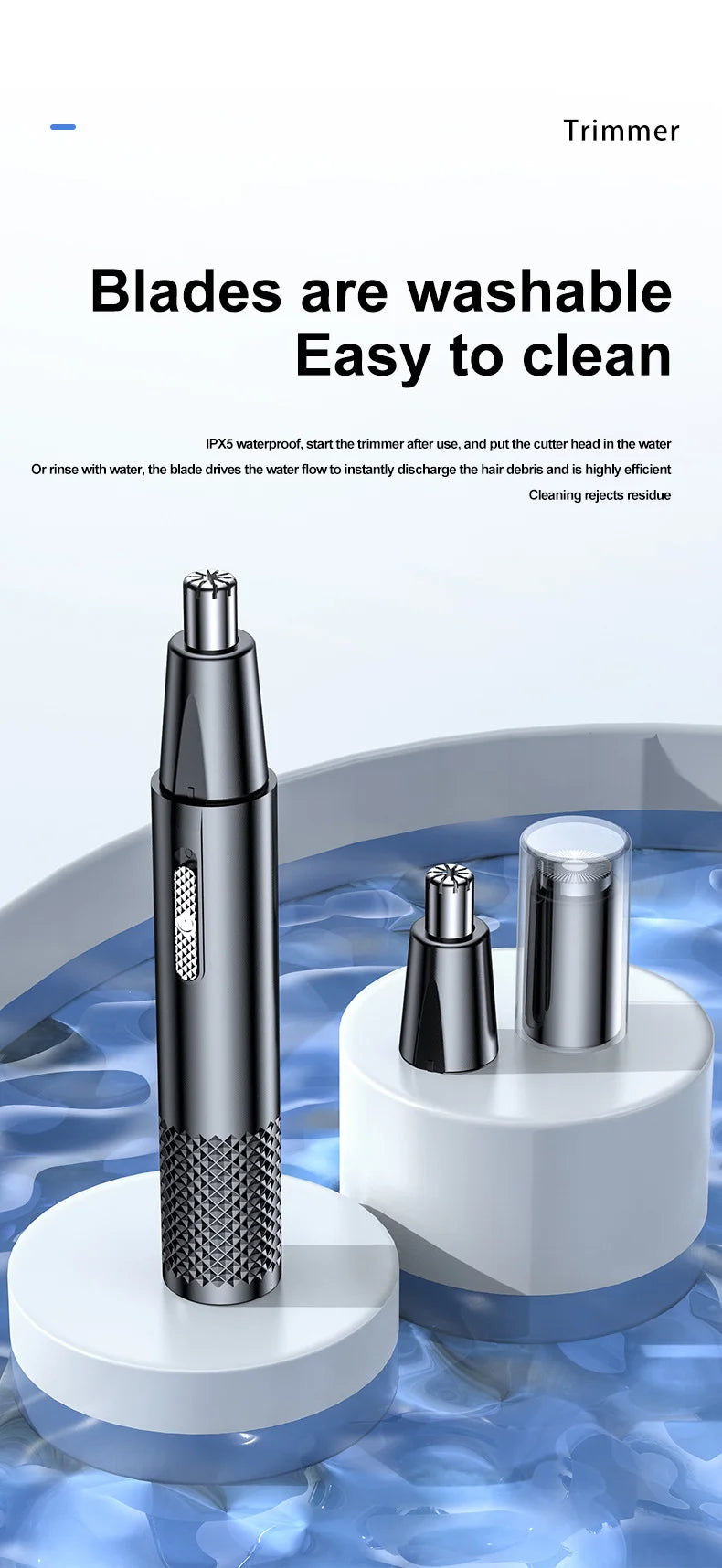 Rechargeable Nose Hair Trimmer for Men Shaving Hair Removal