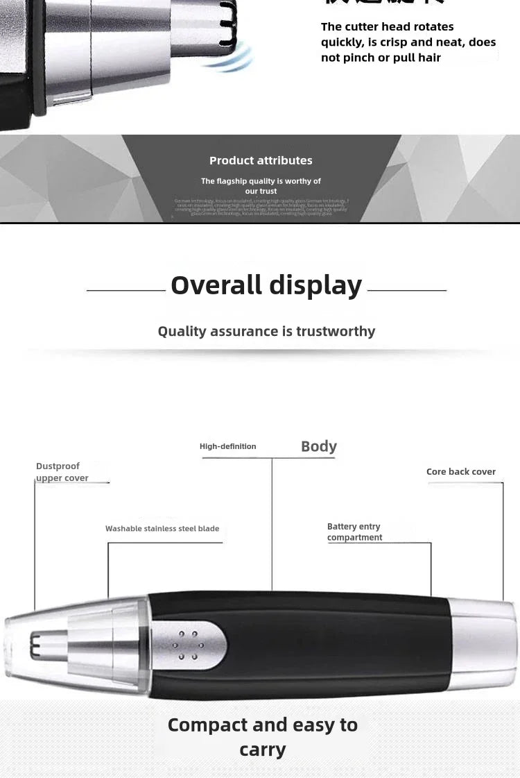 Electric Nose Hair Trimmer For Men with Battery Model